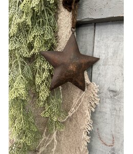 ster roest aan touw - 15 cm