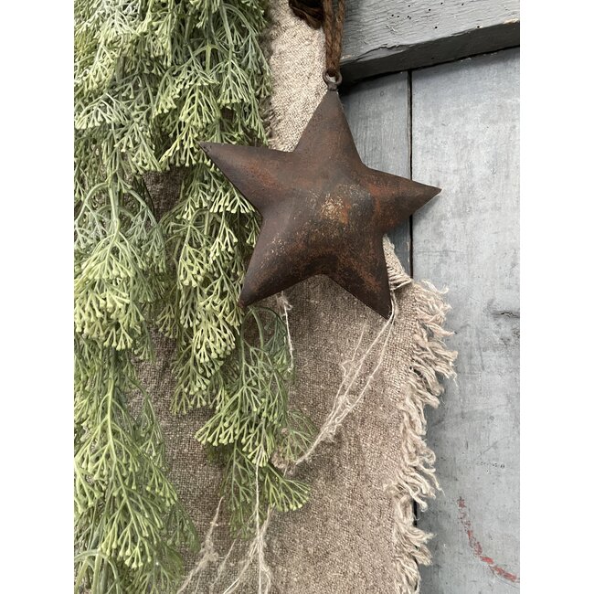 ster roest aan touw - 15 cm