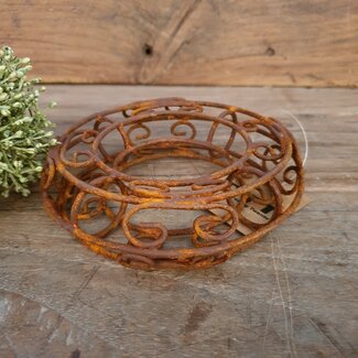 # Draadkrans - roest - 12 x 3 cm