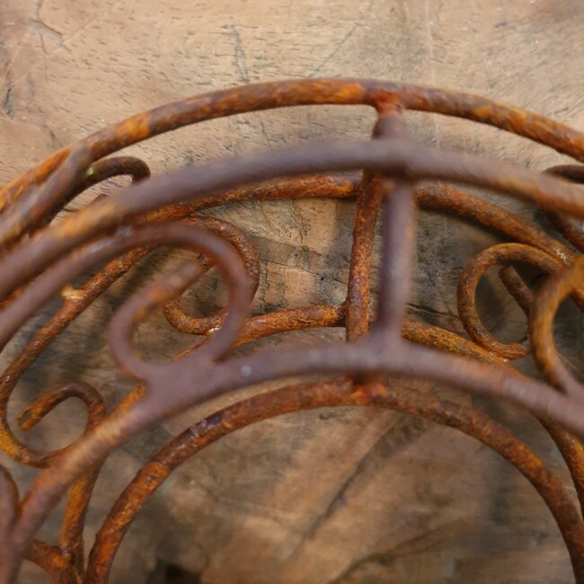 # Draadkrans - roest - 12 x 3 cm