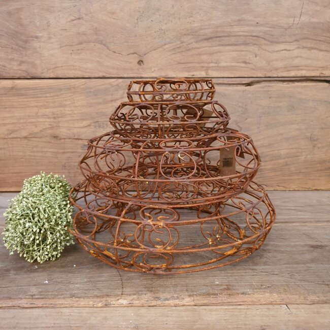 # Draadkrans - roest - 12 x 3 cm