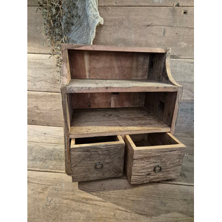 Truckbodywood tafelkast 2 vaks Yvon - 45 x 30 x 50 cm