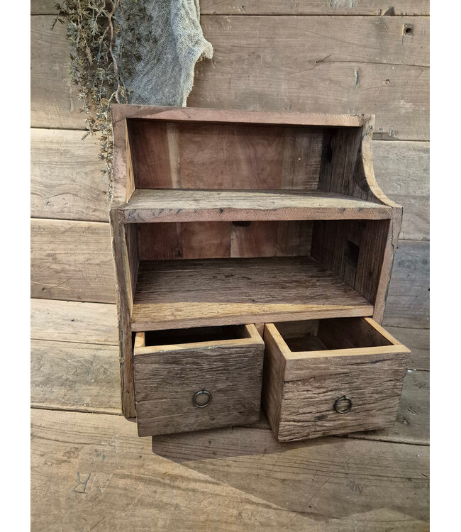 Truckbodywood tafelkast 2 vaks Yvon - 45 x 30 x 50 cm