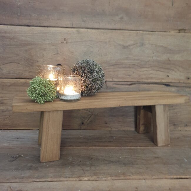# Houten krukje - opstapje - vensterbankkrukje - 65 x 15 x 20 cm