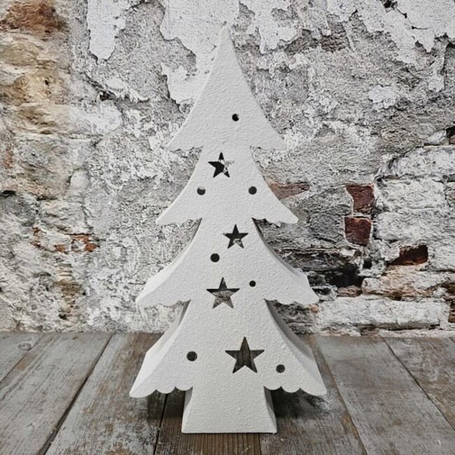 # Leyu den metaal wit 9x38cm