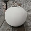 # Pors vaas aardewerk wit 17x16cm