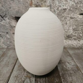 # Pors vaas aardewerk wit 18x25cm