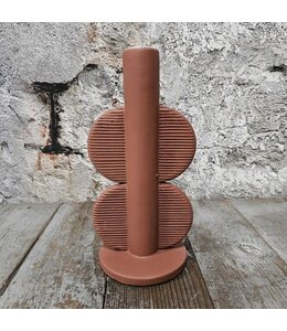 Pors kandelaar aardetint 22cm