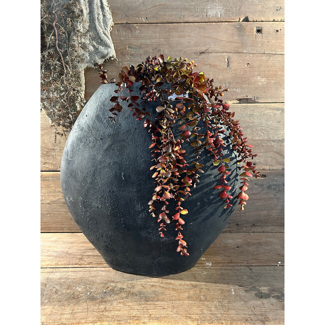 # Grijze aardewerk vaas 50 x 18 x 50