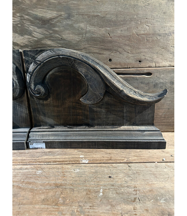 Set houten ornamenten (3) - 42 x 8 x 20 cm