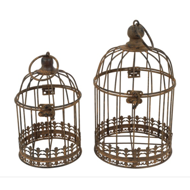 Countryfield # Vogelkooi ro Rien  roest-grootste - L15B15H30CM - per stuk