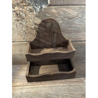 # Houten wandrekje met vakken - 35 x 15 x 40 cm