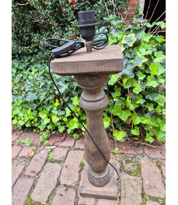 Houten lampvoet (205) - 15 x 15 x 60 cm (70 cm incl fitting)