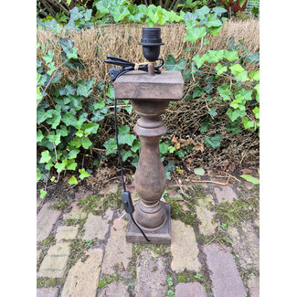 # Houten lampvoet (206) - 14 x 14 x 50 cm (60 cm incl fitting)