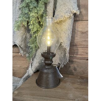 Countryfield # wordt niet verzonden - Olielamp E12 LED Offer roest-L12,5B12,5H30CM