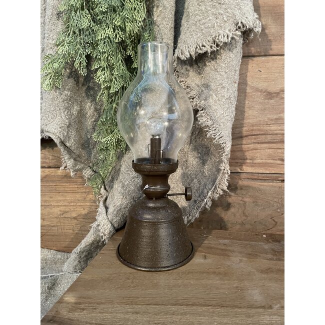 Countryfield # wordt niet verzonden - Olielamp E12 LED Offer roest-L12,5B12,5H30CM