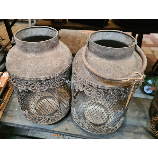 Countryfield # Windlicht ro Lalou S roest - per stuk - ca. 25 x 30 cm