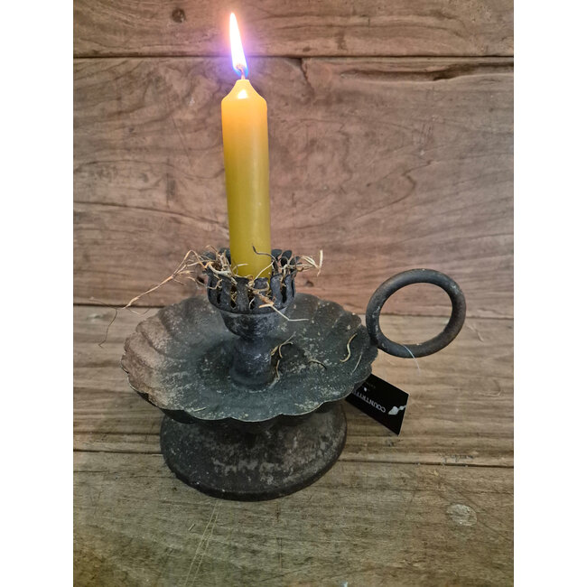 Countryfield # Kandelaar m/handvat Ivon bruin-L18,5B14,5H11,5CM