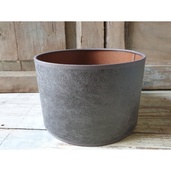 2070 - KKL - lampenkap - bruin melee glad - 20 x 20 x 13 cm