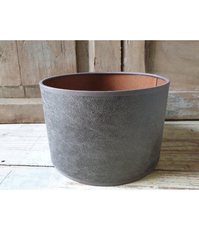 2070 - KKL - lampenkap - bruin melee glad - 20 x 20 x 13 cm