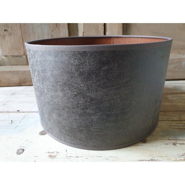 2070 - KKL - Lampenkap - gladbruin melee- 25 x 25 x 15 cm