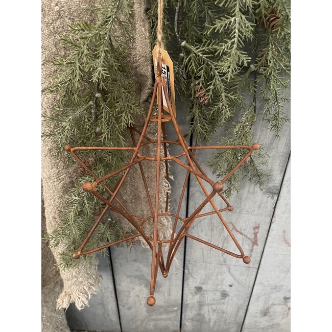# 3 d ster rusty 26 cm hoog