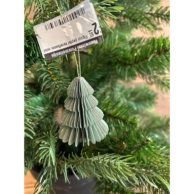 # Figuur papier kerstboom mint