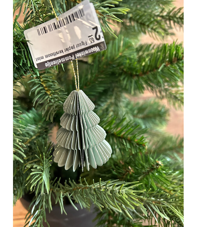 Figuur papier kerstboom mint
