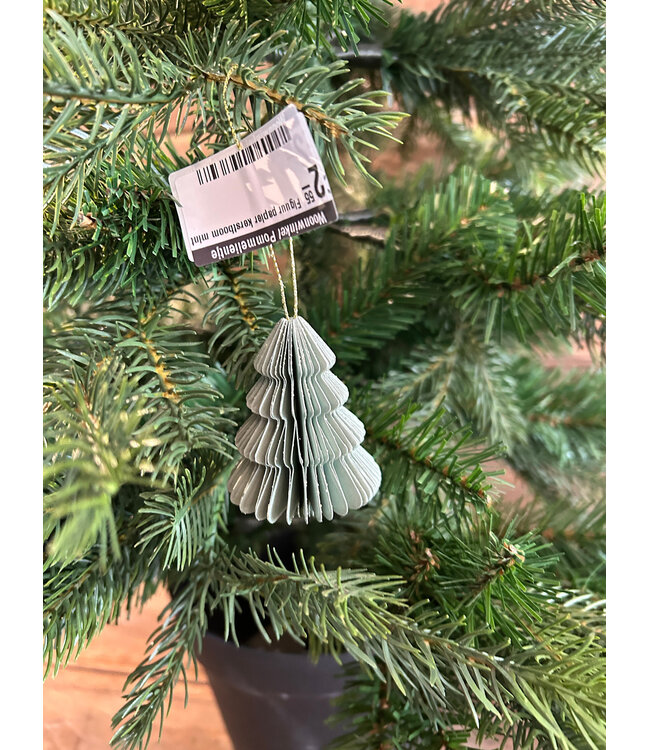 Figuur papier kerstboom mint
