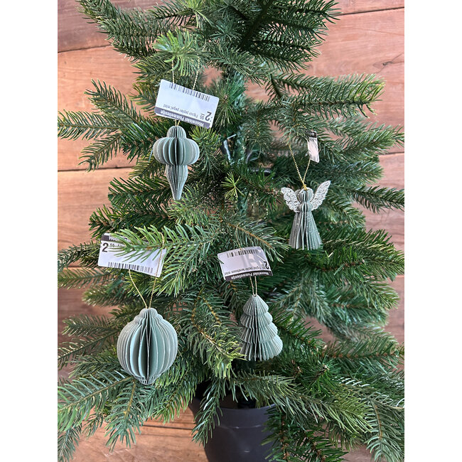 # Figuur papier kerstboom mint