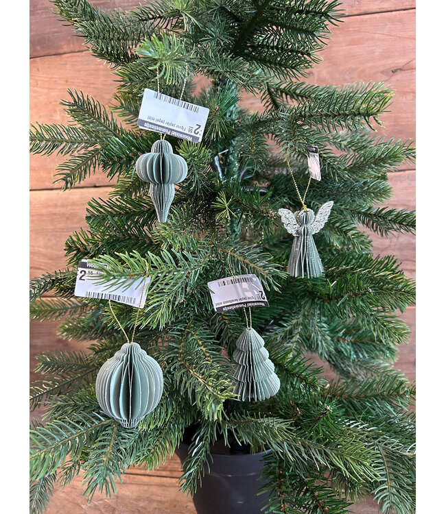 Figuur papier kerstboom mint
