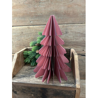 # Kerstboom papier 30 cm lichtroze (11)