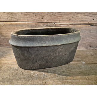# wordt niet verzonden - Planter Oval Basic Edge Majestic Brown 44 x 20 x 22
