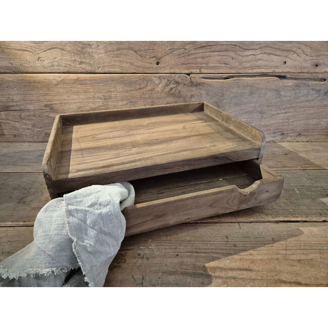 # Houten koffie cupjes lade - 45 x 30 x 15