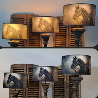 # Lampenkap Paard Ovaal recht - ca. B40 x D15 x H25cm
