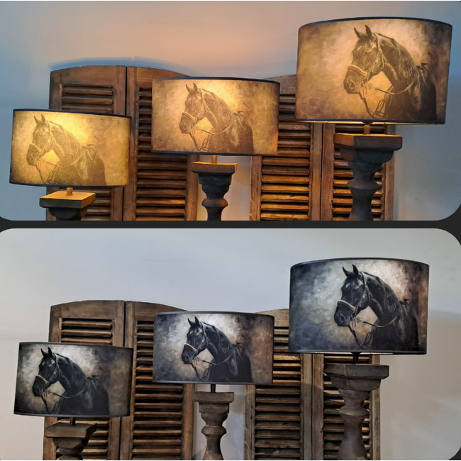# Lampenkap Paard Ovaal recht - ca. B40 x D15 x H25cm