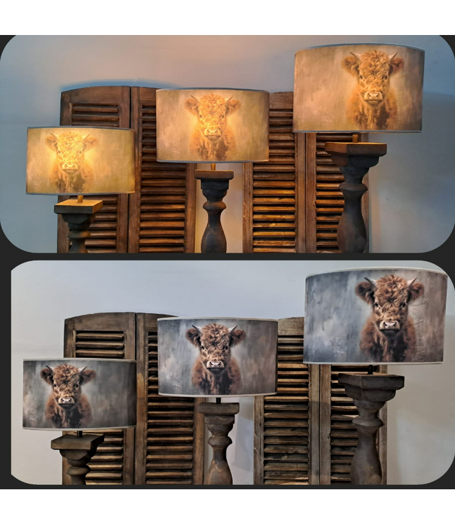 # Lampenkap Hooglander Ovaal recht - ca. B35 x D15 x H22cm