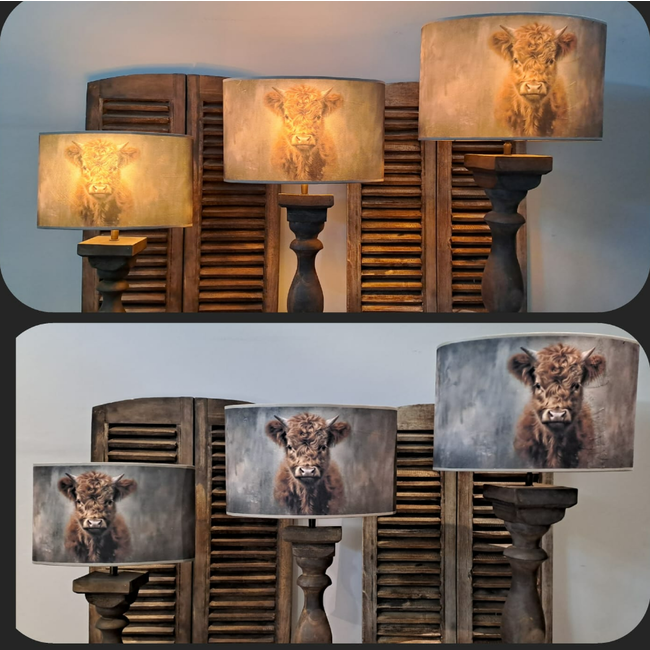 # Lampenkap Hooglander Ovaal recht - ca. B40 x D15 x H25cm