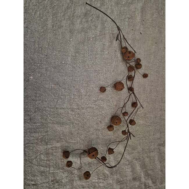 # Tak met roestige bellen - kerstbeltak - L - ca. 80 cm