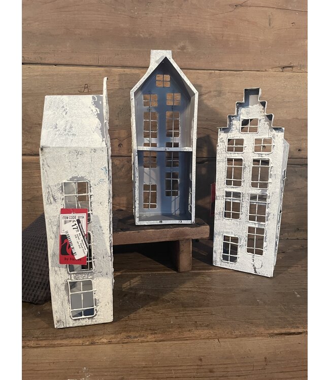 Mix - Waxine huis - metaal - House frozen L H38 - per stuk