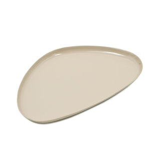 # Metalen tray organisch sand marble