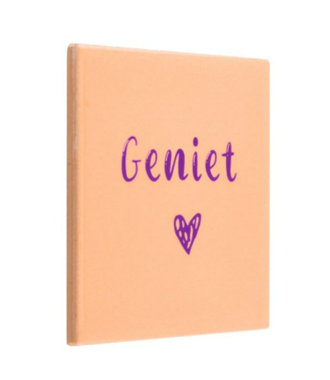 # Tegeltje geniet - 10,5x10,5x0,5cm