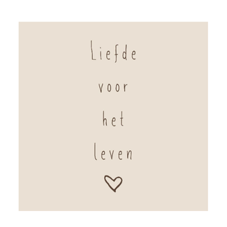 # Tegeltje liefde voor het leven - 	10,5x10,5x0,5cm