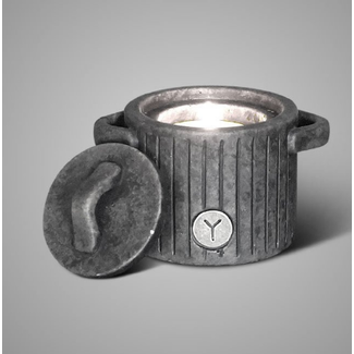 ## wordt niet verzonden - Tealightcup Relief with Top Majestic Brown L D.15 H.11