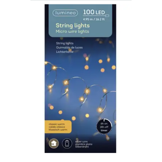 Micro LED stringlights steady BO binnen - L.495cm - 100 lamps