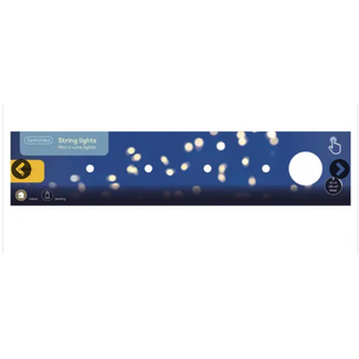 # Micro LED stringlights steady BO binnen - L.495cm - 100 l - zilver/klassiek warm