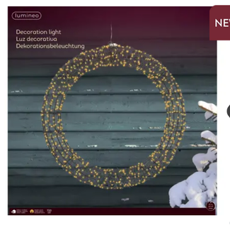 # Micro LED krans metaal steady buiten -  L.7.5cm W.58cm H.58cm