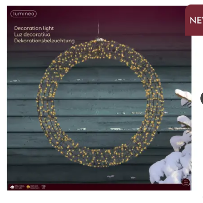 # Micro LED krans metaal steady buiten -  L.7.5cm W.58cm H.58cm