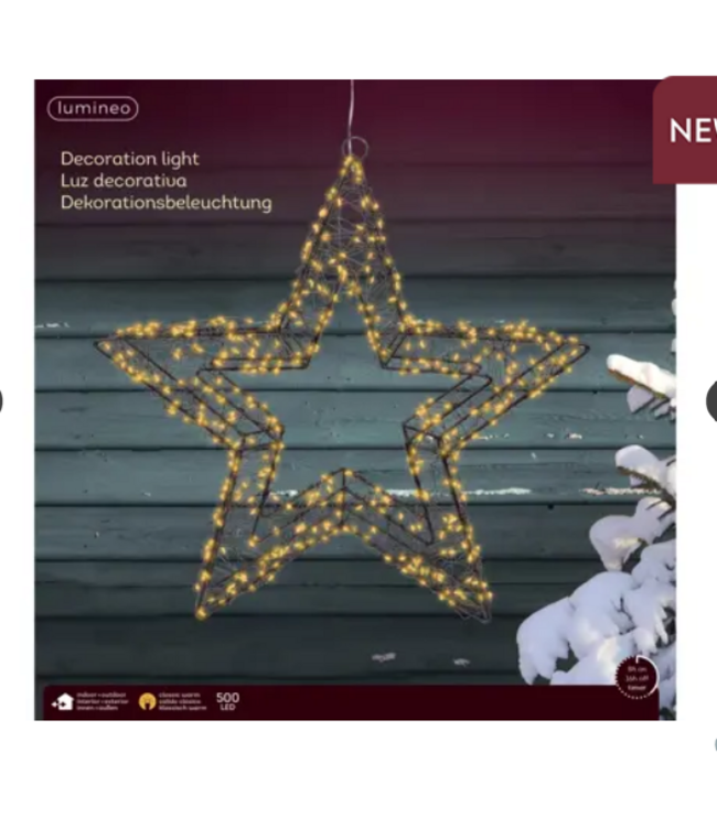 Micro LED ster metaal steady buiten - L.7cm W.38cm H.38cm
