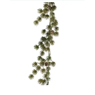 Dennenguirlande  - 11 x 15 x 180 cm groen/goud - plastic glitter